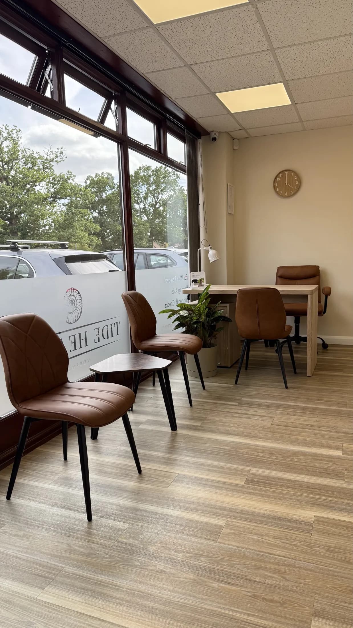 The waiting area at Tide Hearing's purpose-built clinic in Thorpe End, Norwich